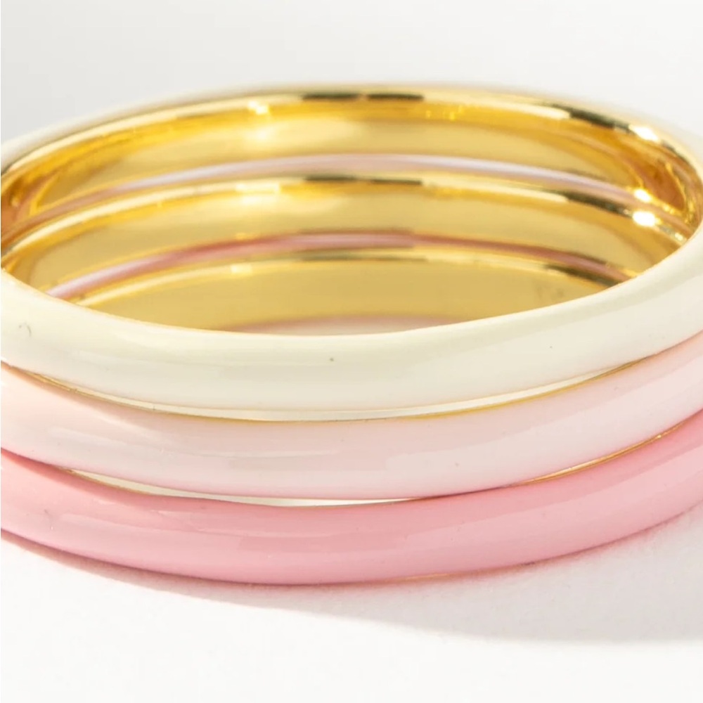 Uncommon James pink ombré ring set.
